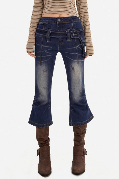 Vintage Washed Flared Pants