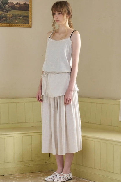 Retro Loose A-Line Stripe Skirt