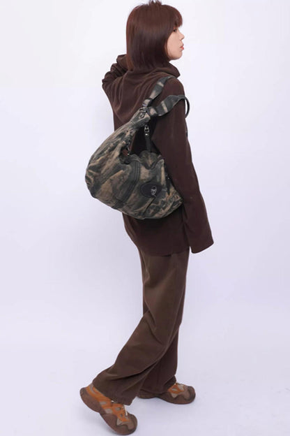 Vintage Denim Patchwork Bag