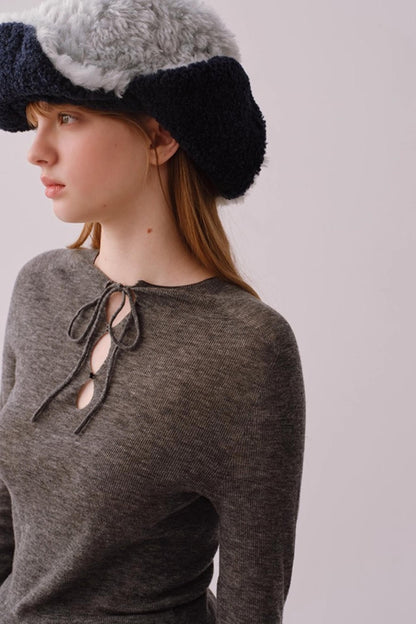 Water-Soluble Wool Knitted Top