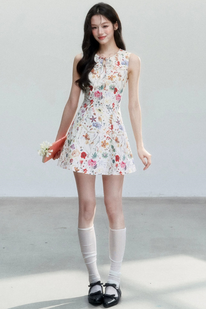 Pastoral Floral Cotton Dress