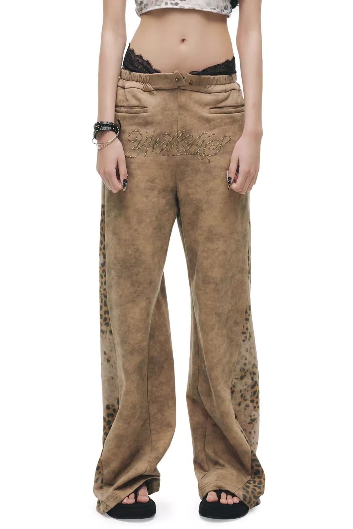 Tie-Dye Distressed Sweatpants