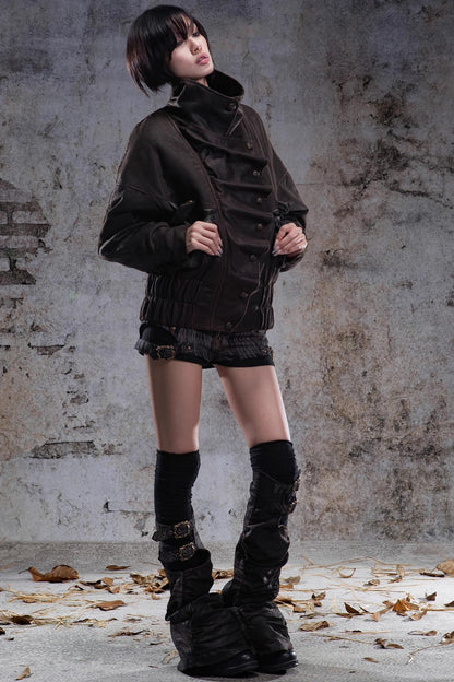 Original Retro Heavy Buckle Flight Jacket