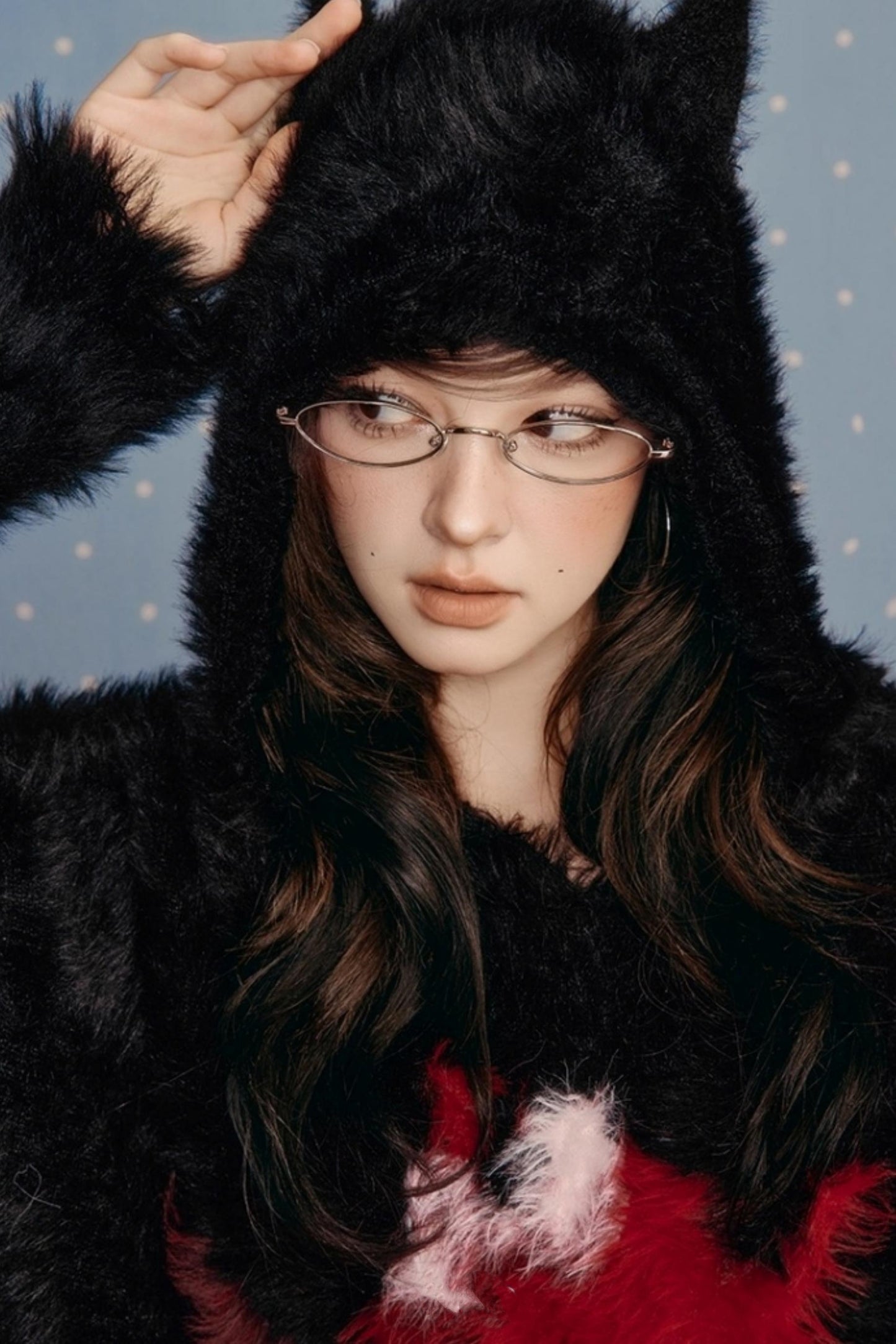 Winter Devil Hooded Sweater Top