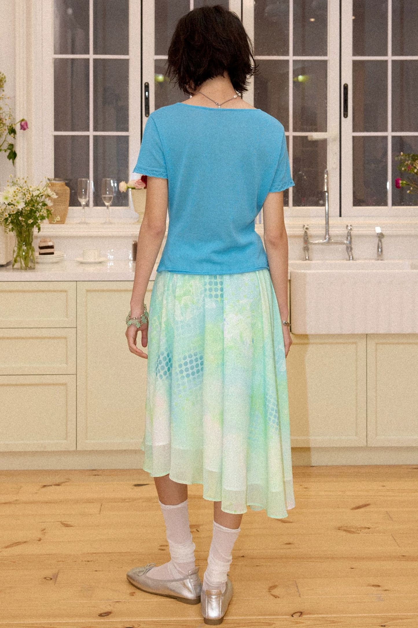 Mint Dreamland Gradient Skirt