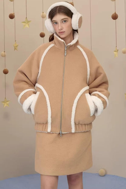 Snow Season Wool A-Line Skirt