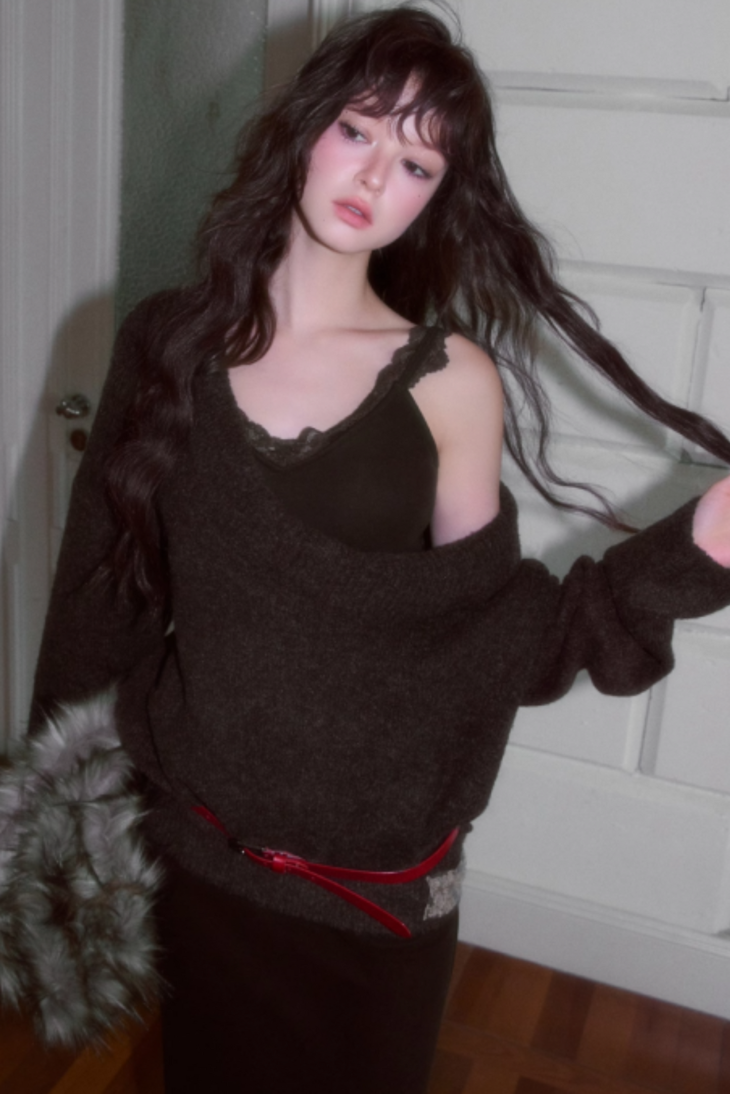 Retro Swing Collar Lazy Style Sweater