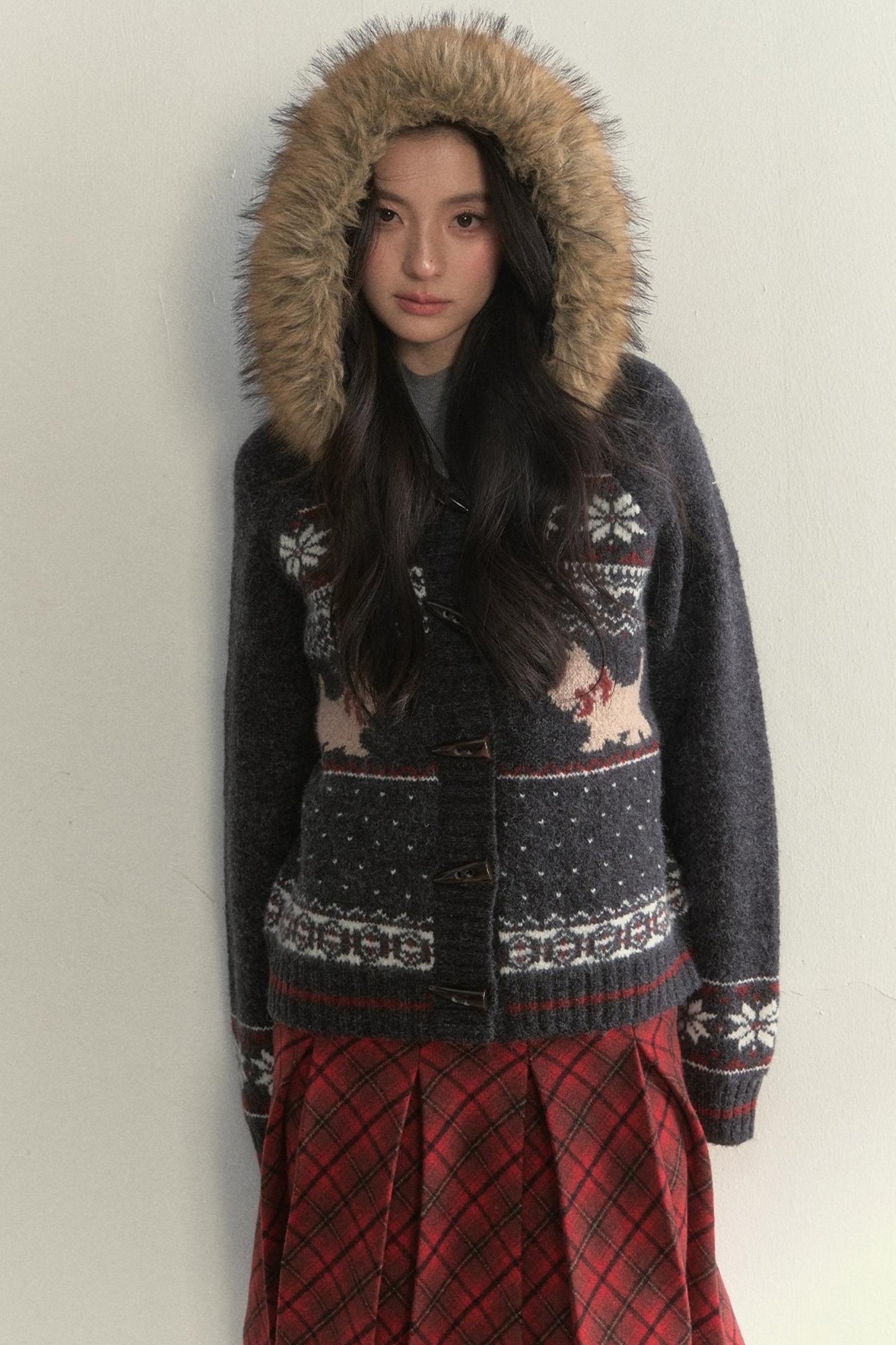 Retro Fair Isle Knitted Sweater Set-Up