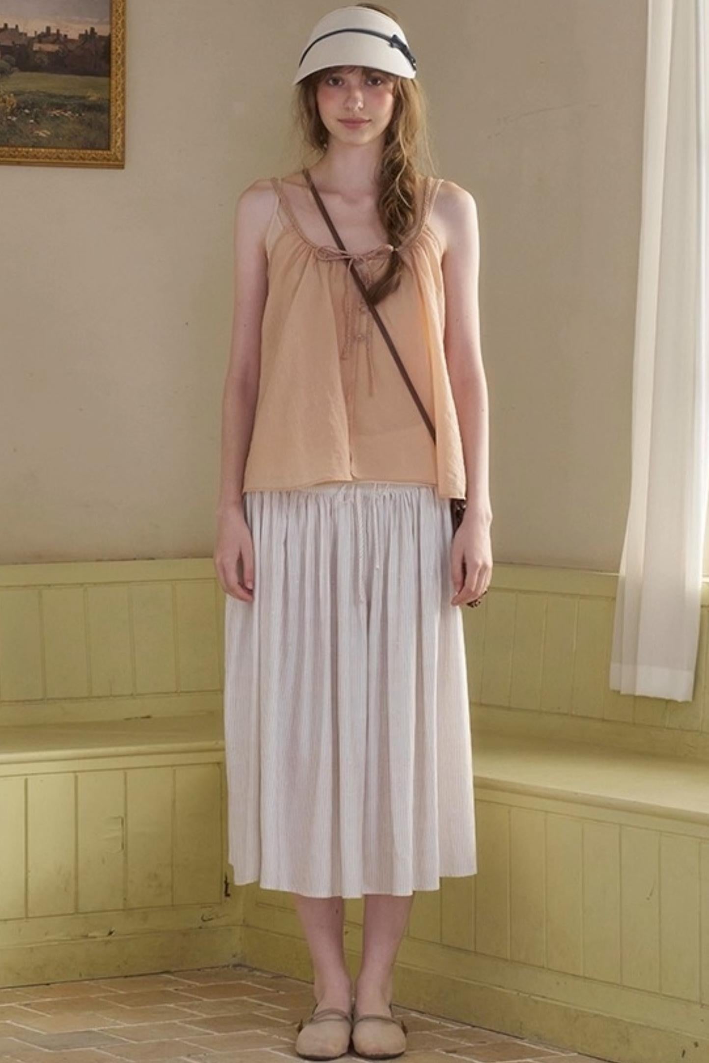 Retro Loose A-Line Stripe Skirt