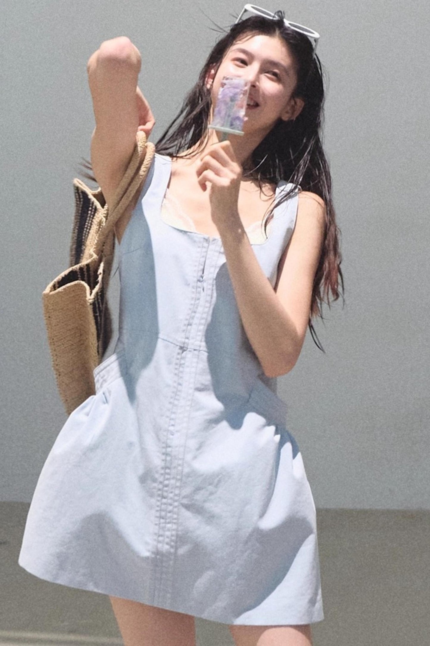 Clear Blue Sky Denim Dress