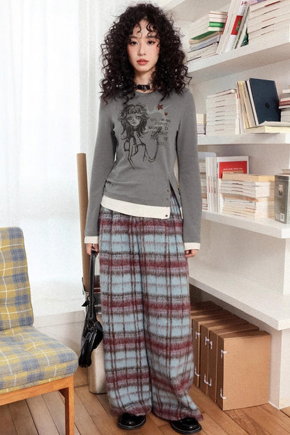 Crew Neck Long Sleeve T-Shirt