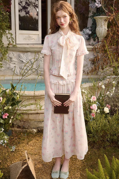 Mediterranean Chiffon Skirt Set-Up