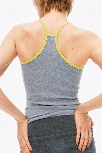 Contrast Trim Slim-Fit Tank Top