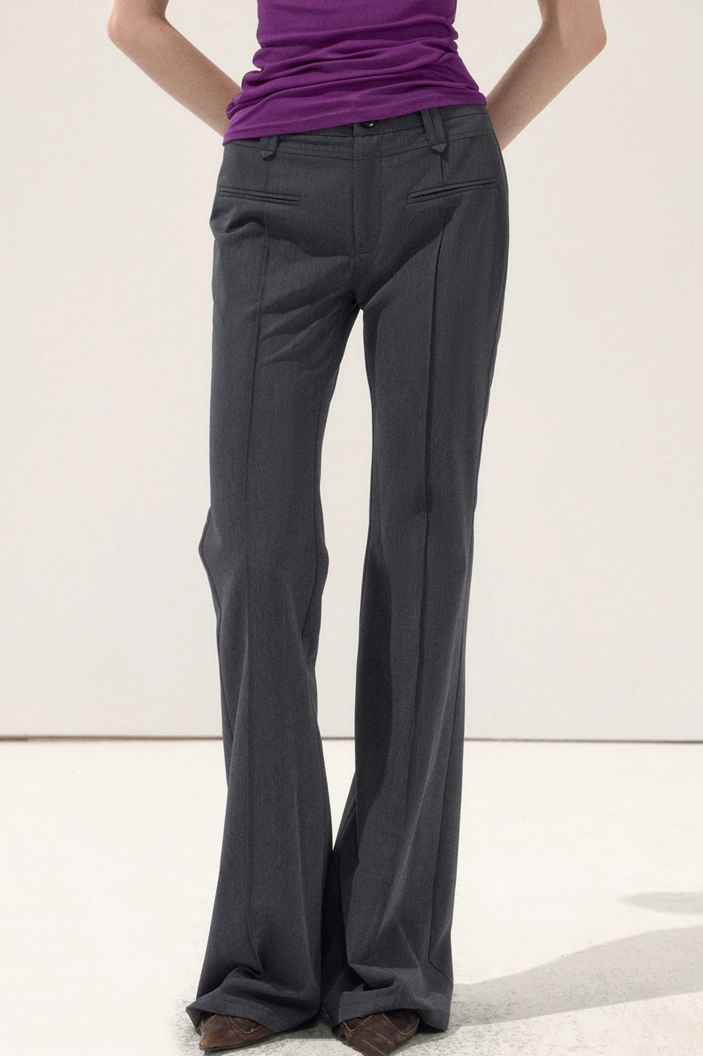 Retro Black Flared Pants