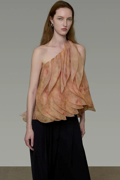 Camicia stile francese con spalle scoperte