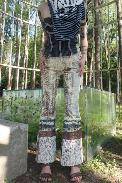 Spiderweb Patchwork Micro Pants