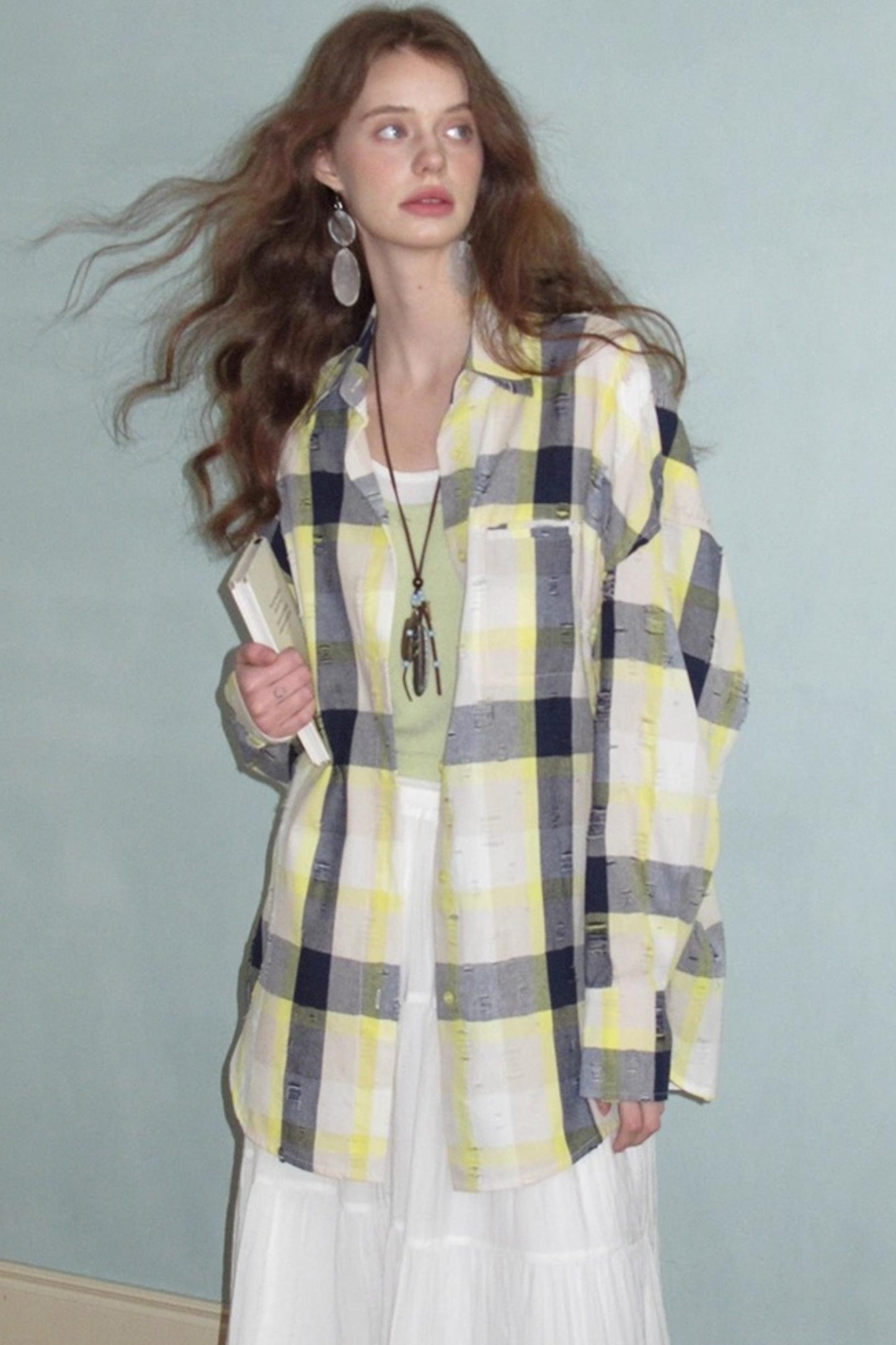 Neoclassical Ripped Check Shirt