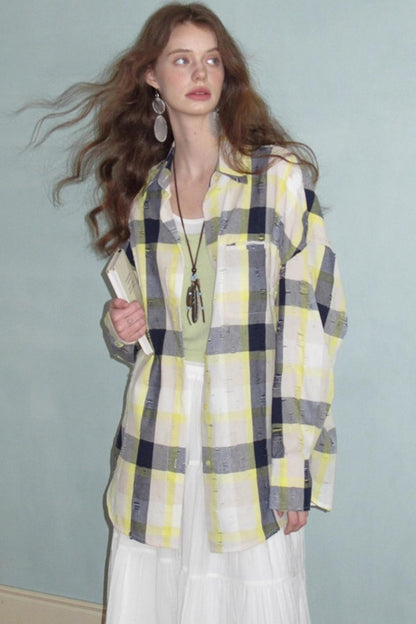 Neoclassical Ripped Check Shirt