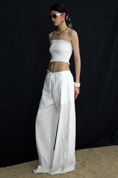 Back Lace Cut-Out Bandeau Top