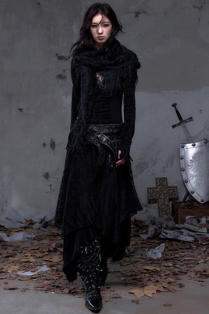 Vintage Fringe Triangle Scarf