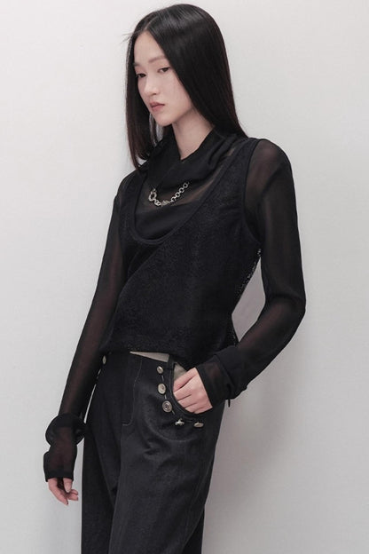 Lace Sleeveless Vest