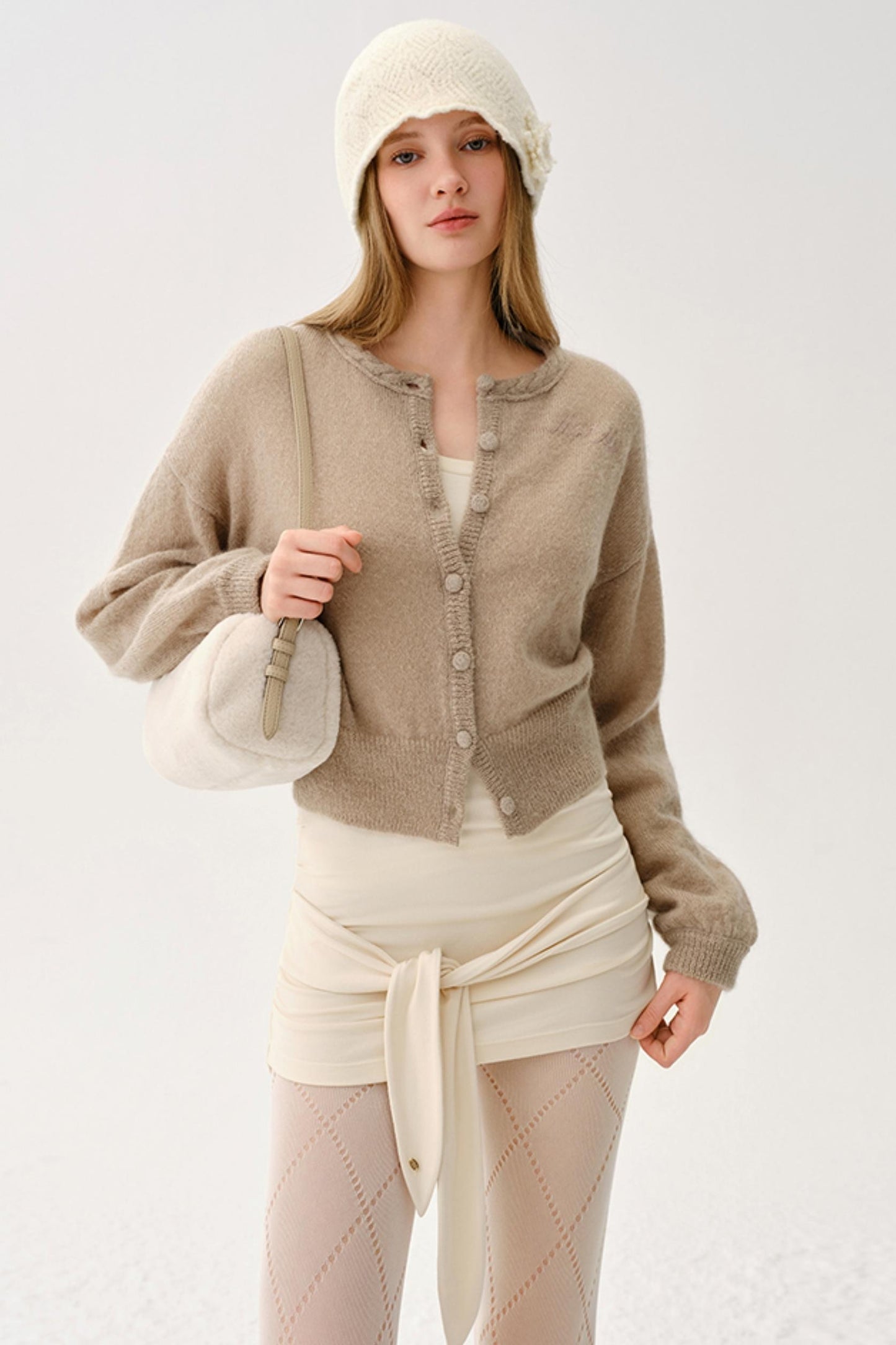 Plush Patchwork Leather Bag