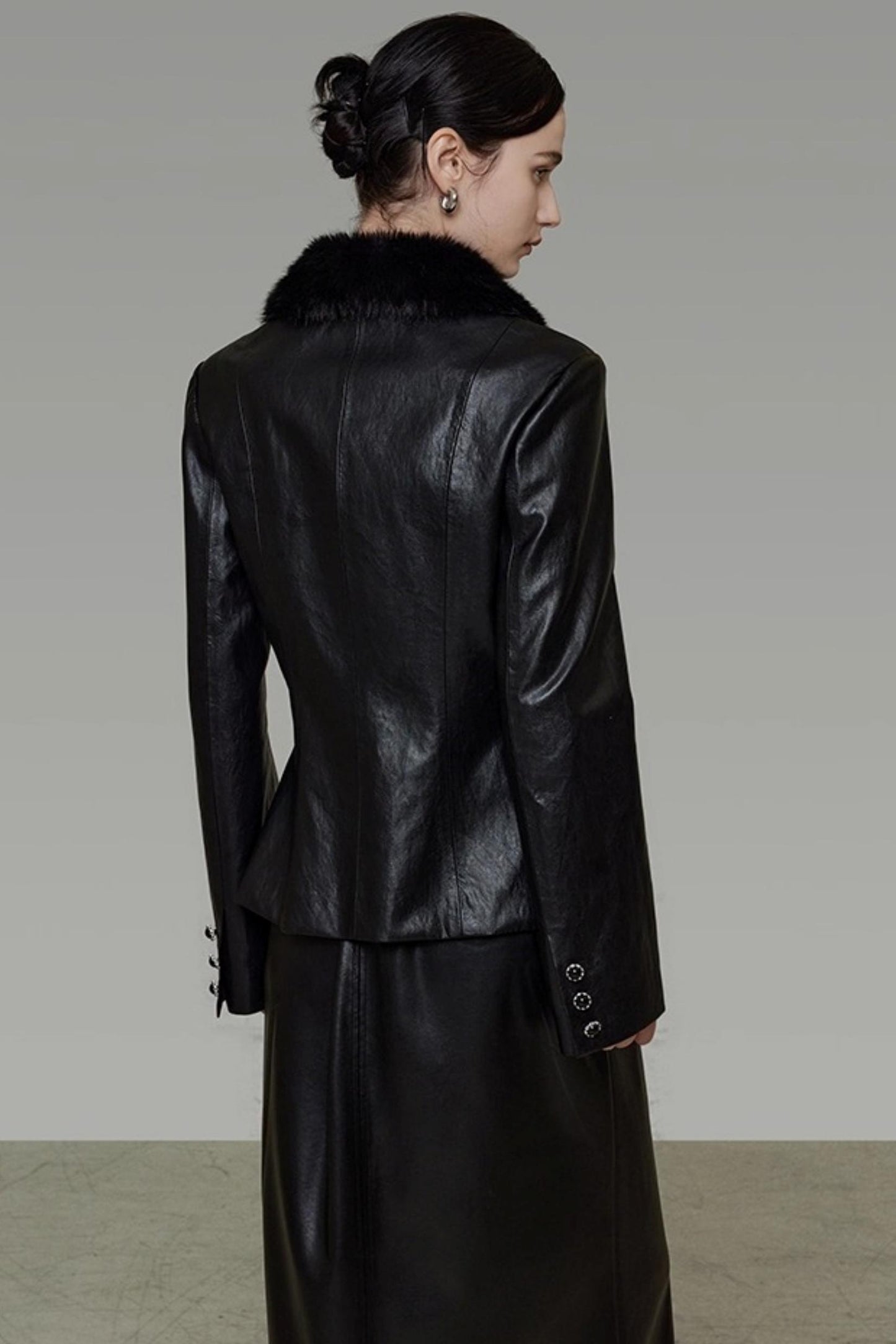 Fur Collar Patchwork Jacket