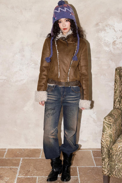 Warm Brown Suede Jacket