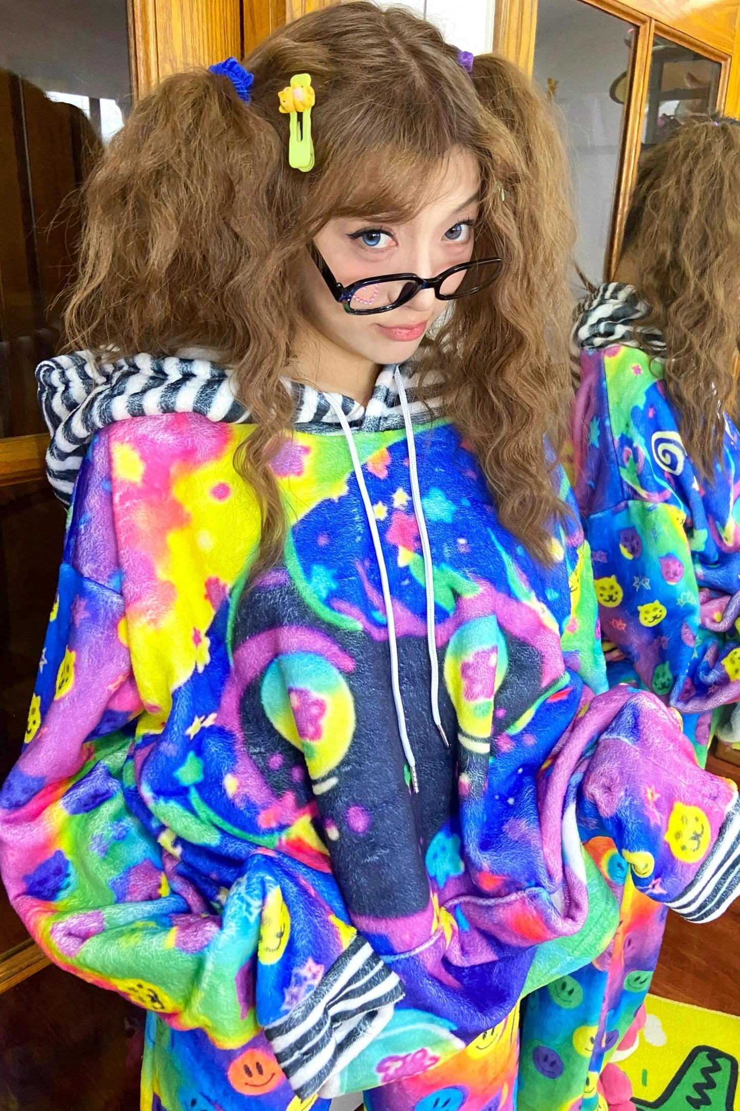 Colorful Cartoon Hooded Jacket