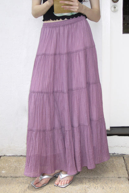 Whisper Purple Stretch Top With Purple Skirt Set-Up