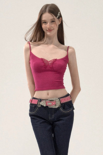 Butterfly Embroidery Camisole
