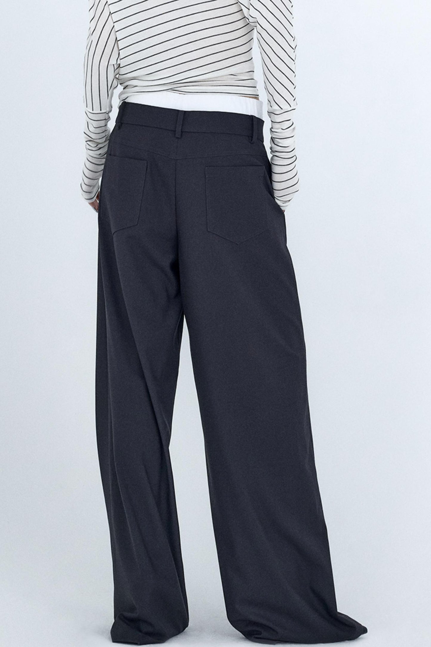 Elastic Waist Western Trousers