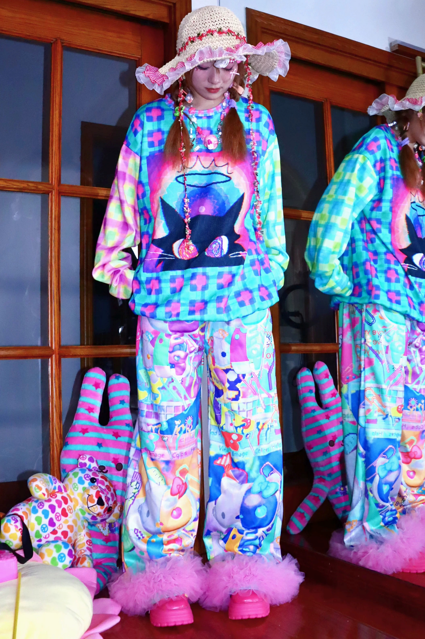 Soda Kitty Y2K Wide-Leg Pants