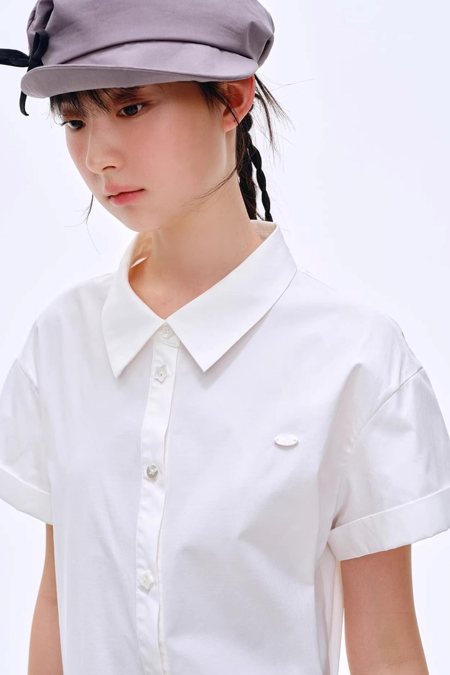Simple Pleated Shirt Dress