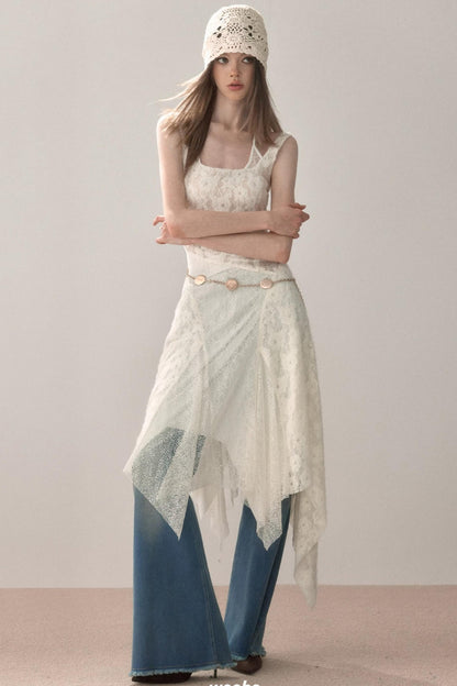 Lace Patchwork Strap Dress