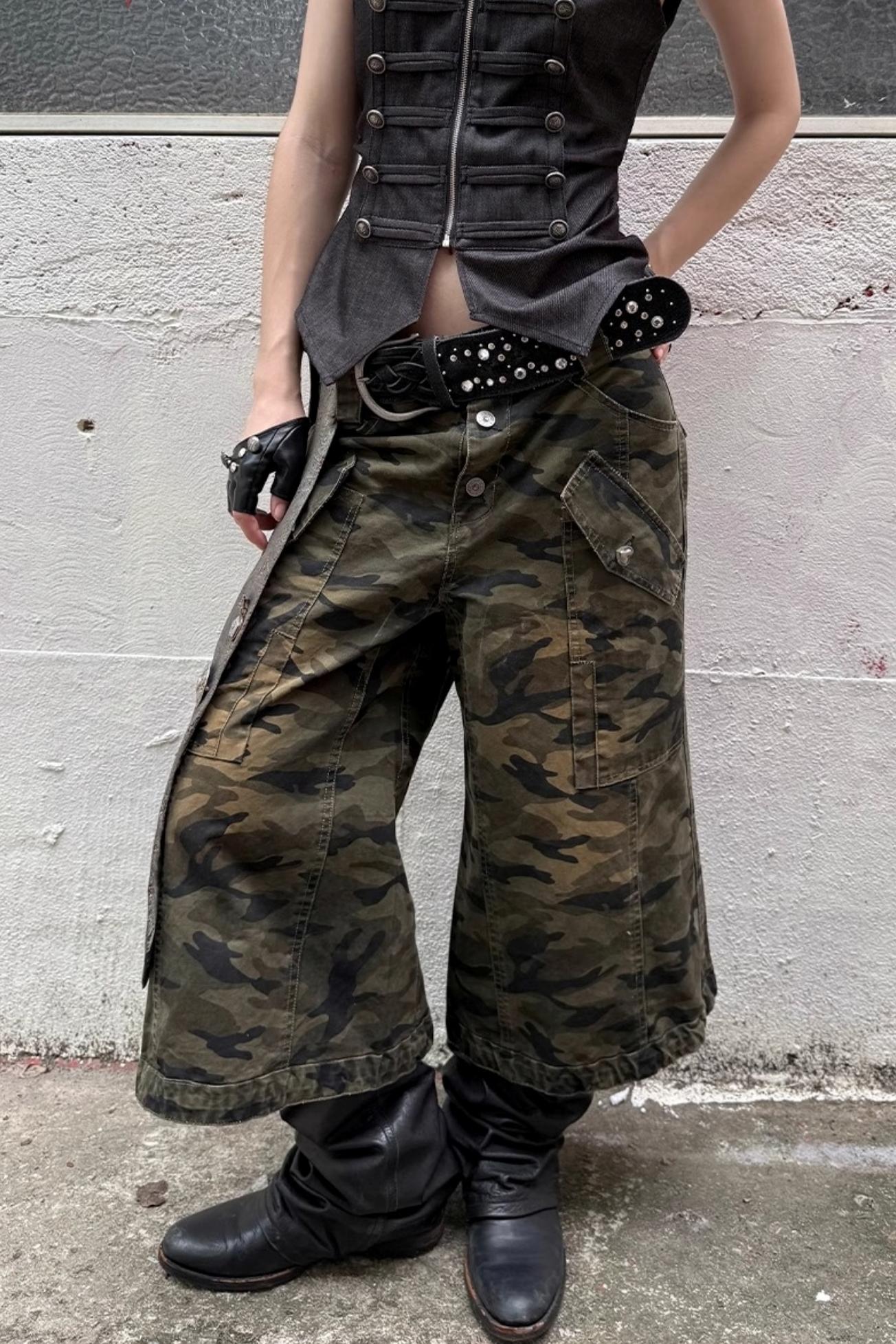 Camouflage Flare Pants