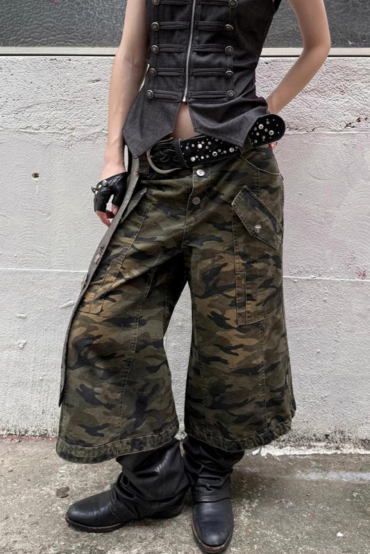 Camouflage Flare Pants