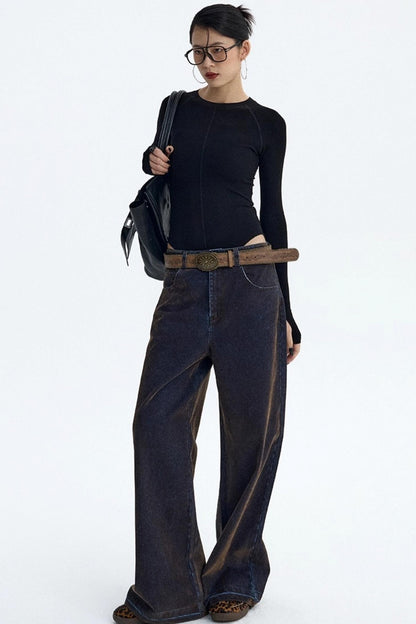 Distressed Velvet Winter Pants