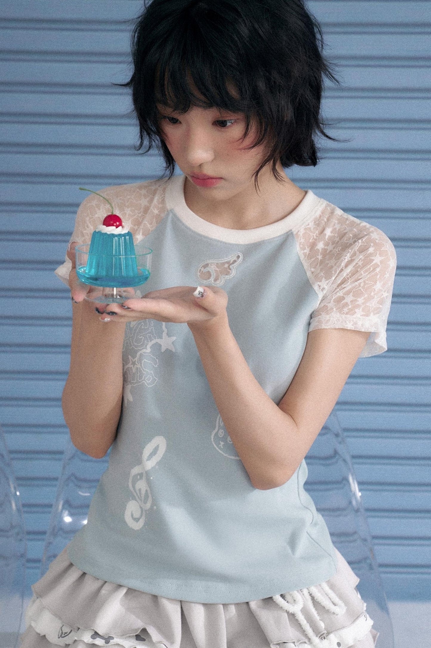 SagiDolls Starry Lace Shoulder Tee