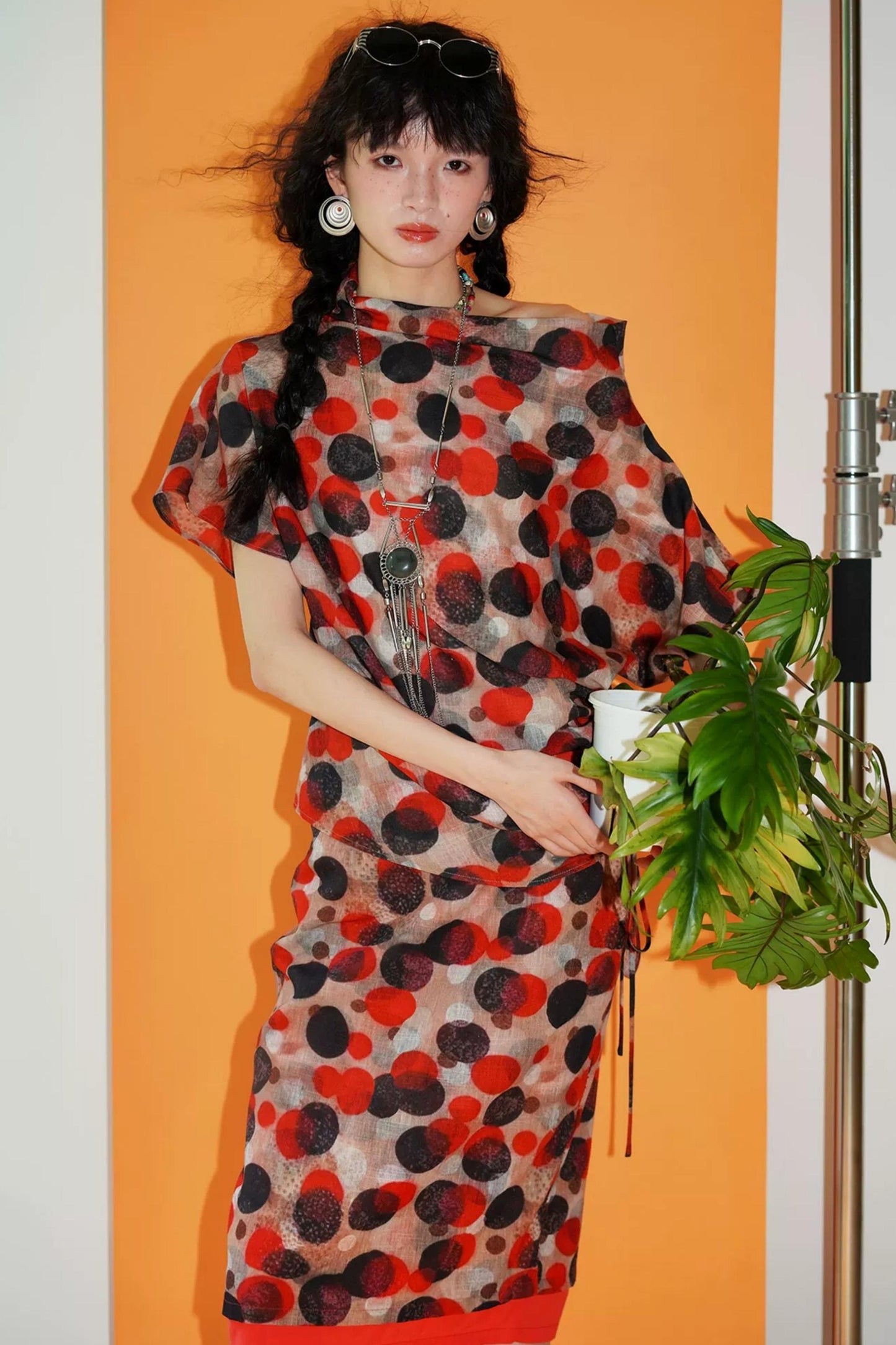 Asymmetrical Color-Blocked Top