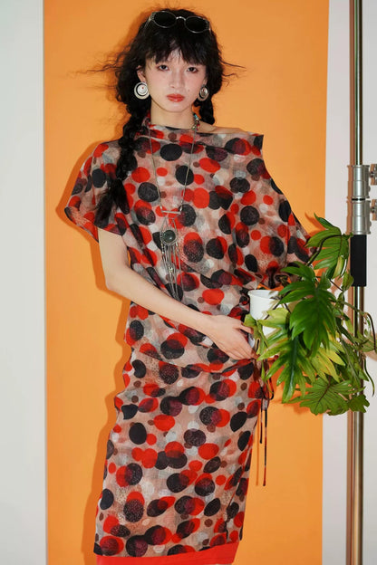 Asymmetrical Color-Blocked Top
