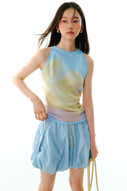 Sunrise Cloud Jacquard Sleeveless Vest