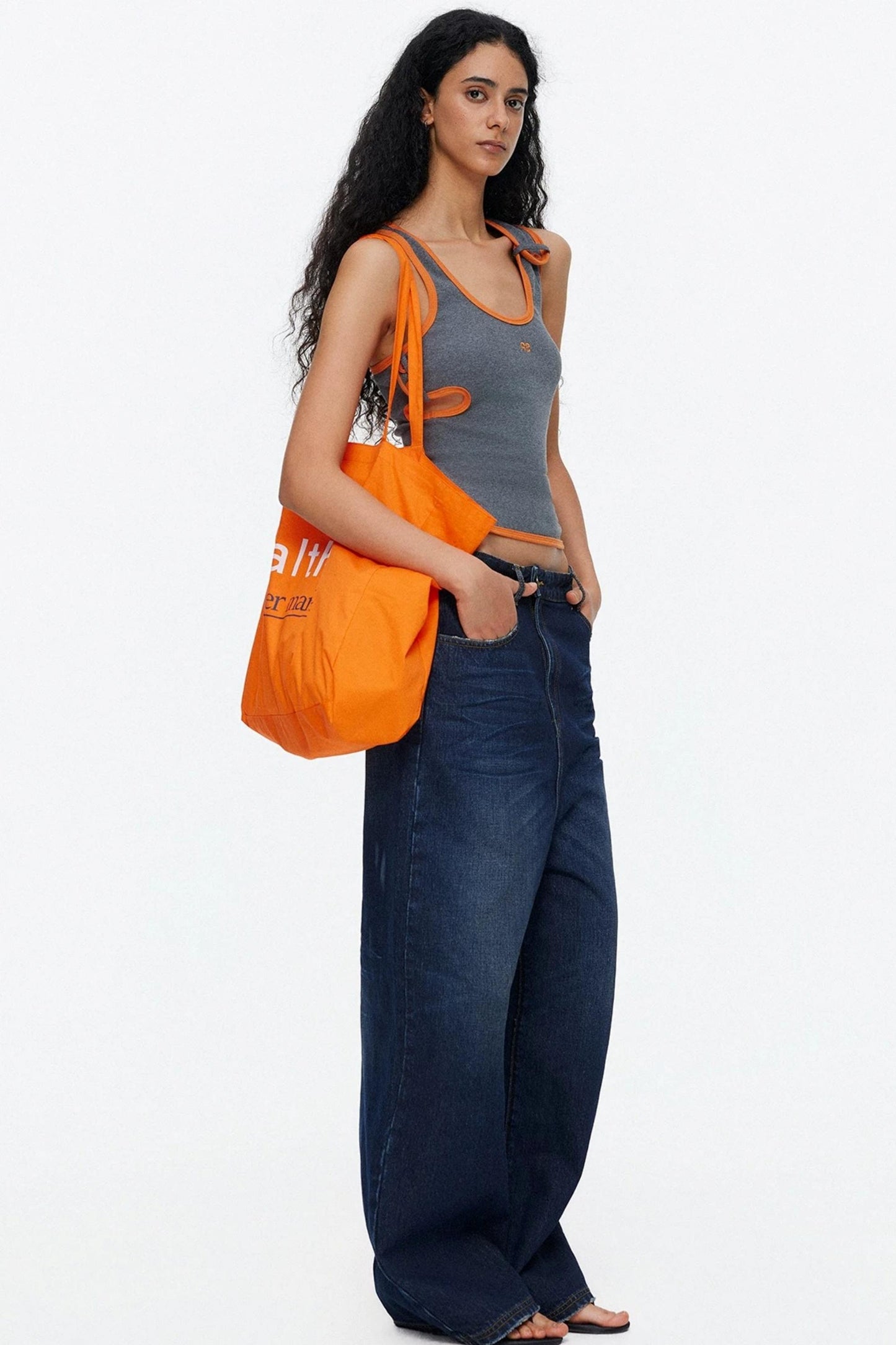 Asymmetrical Color-Blocking Tank Top