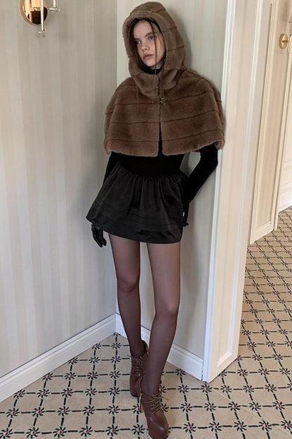 Black Layered Knit Dress Set