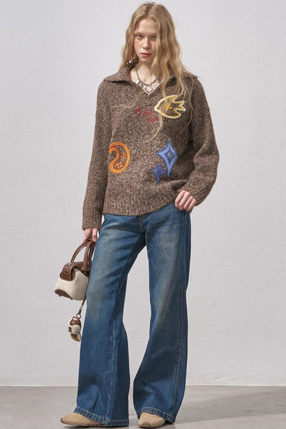 Fleece-Lined Straight-Leg Jeans