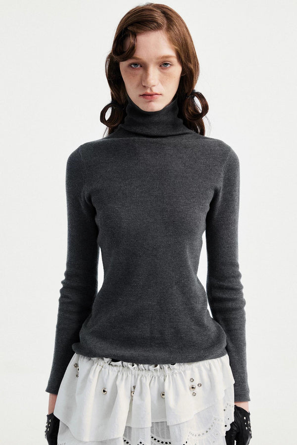 Two-Tone Wool Sweater