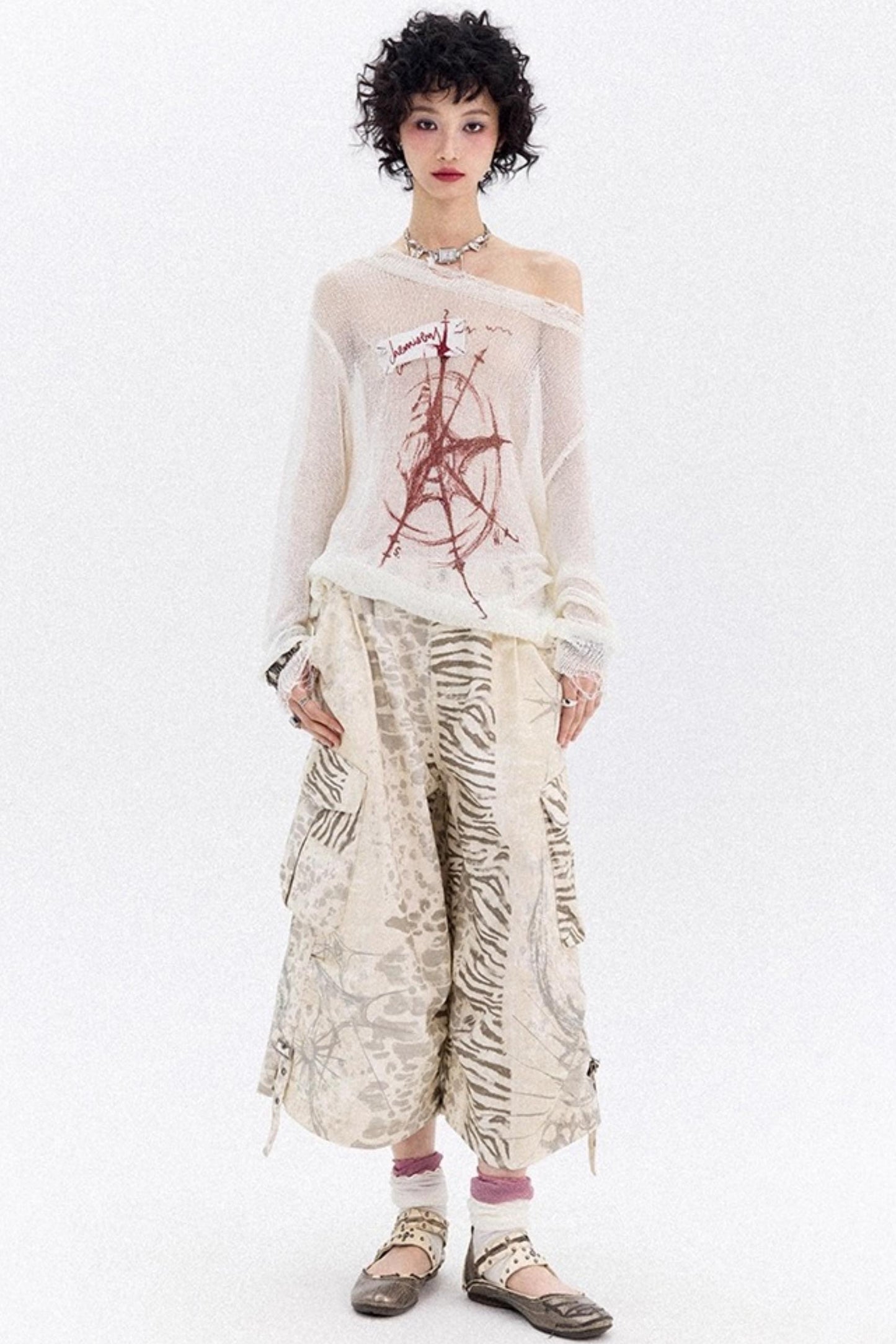 Dual-Tone Strapless Blouse