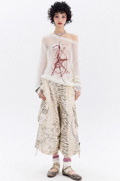 Dual-Tone Strapless Blouse