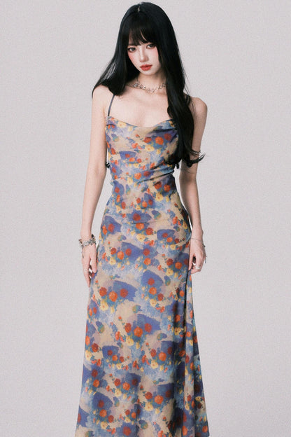 French Halter Swing Dress