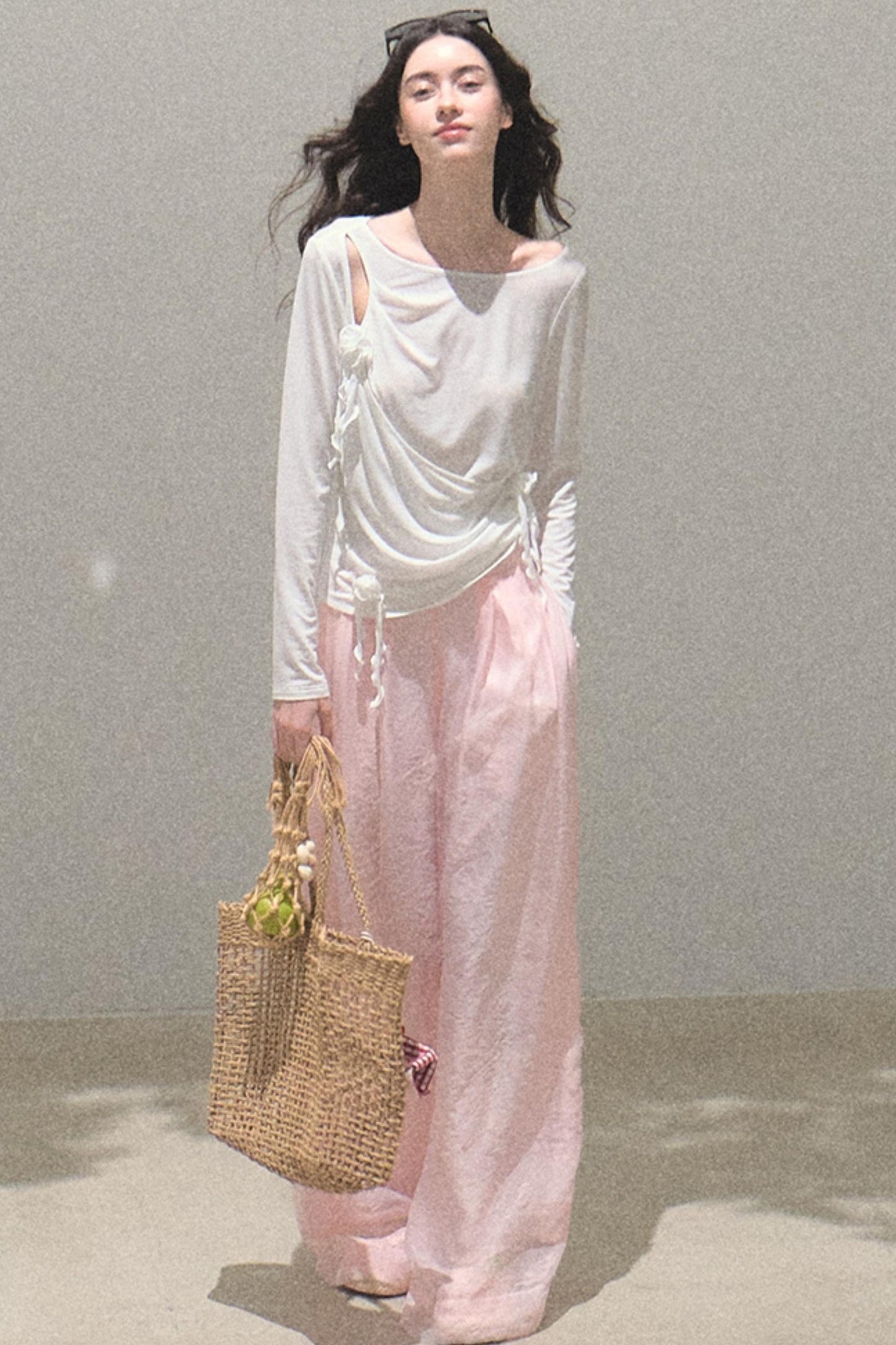 Pearlescent Wide Leg Trousers